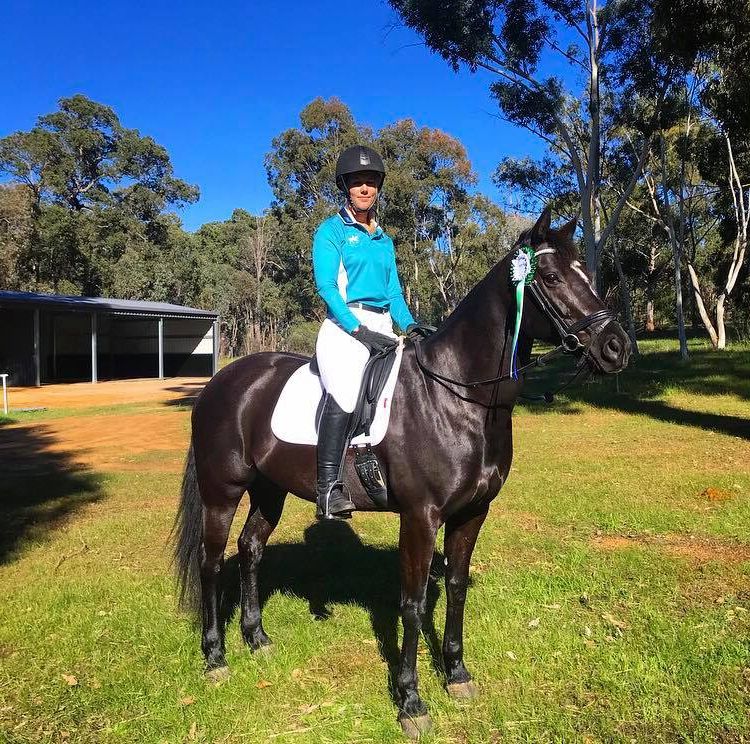 Michelle Ridout riding Marsha in their Dressage Discovery Saddle.